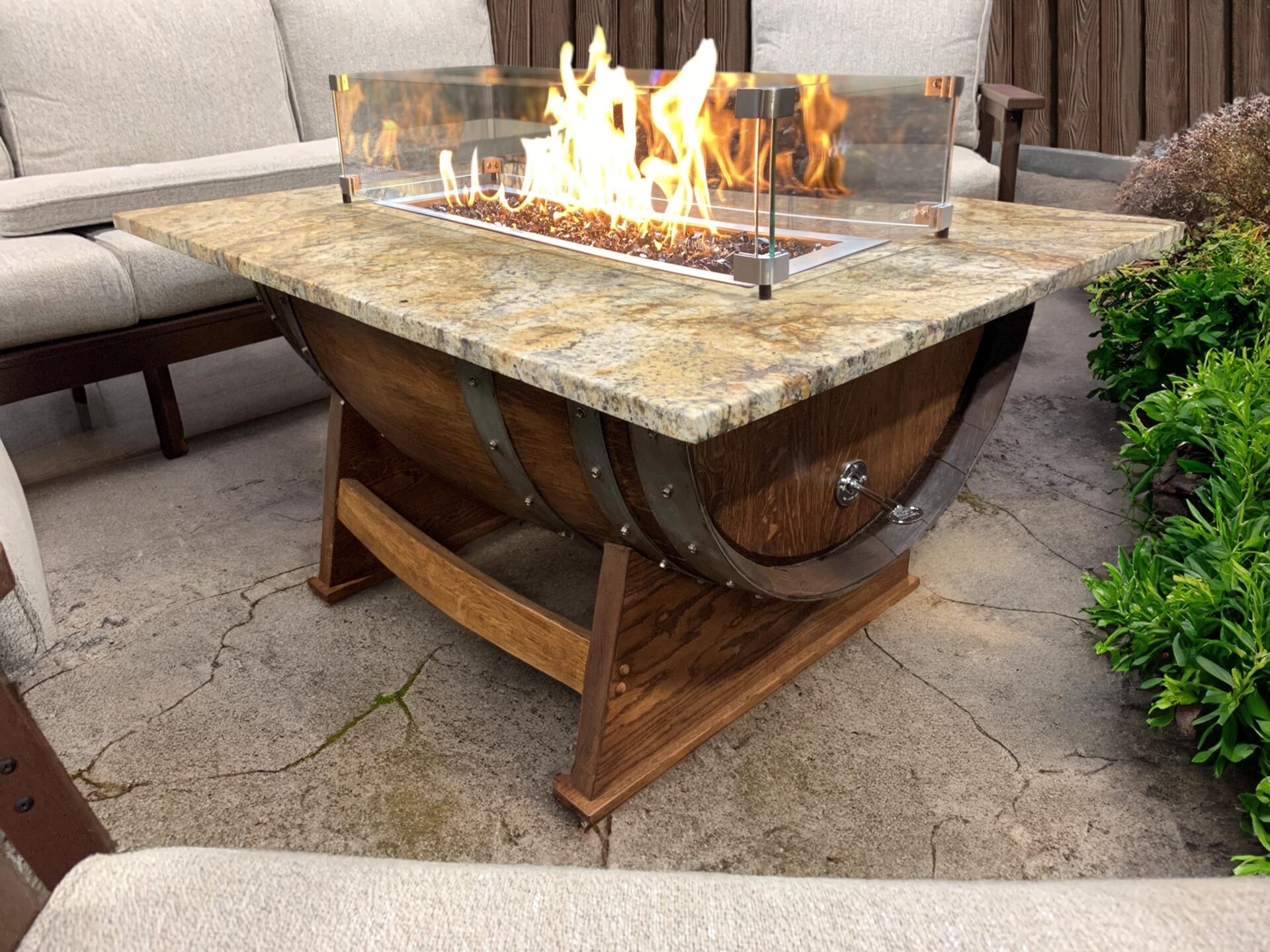 Horizontal Half Barrel Fire Table - Image 4