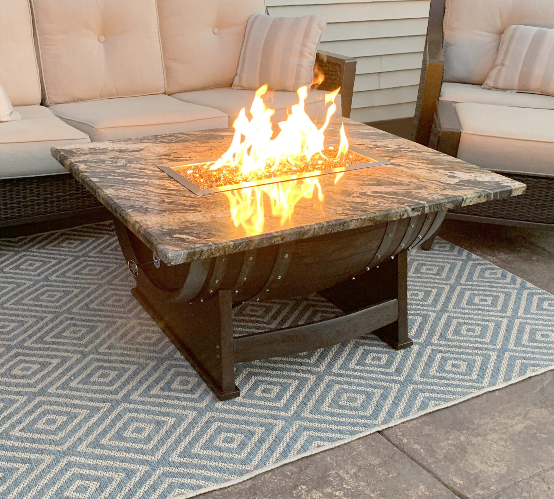 Horizontal Half Barrel Fire Table - Image 2