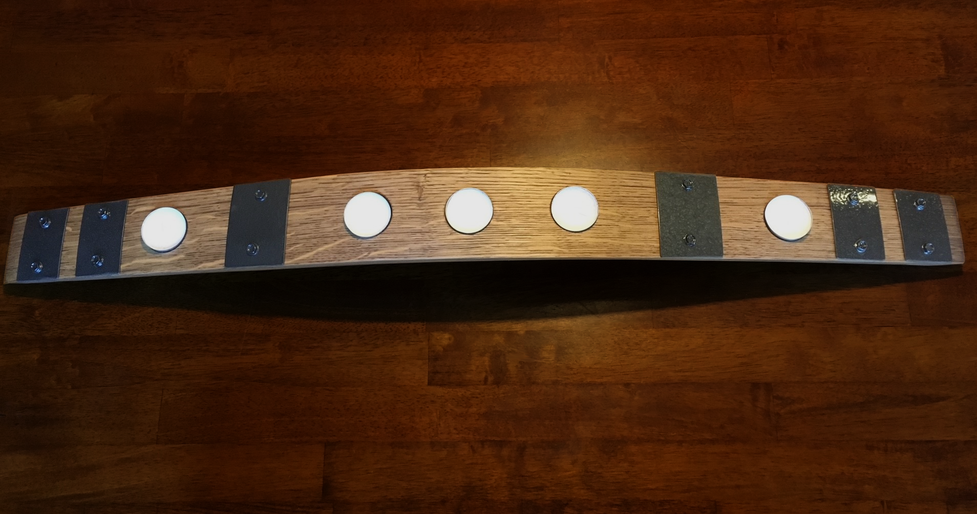 Wine Barrel Stave Candle Holder - Full Length